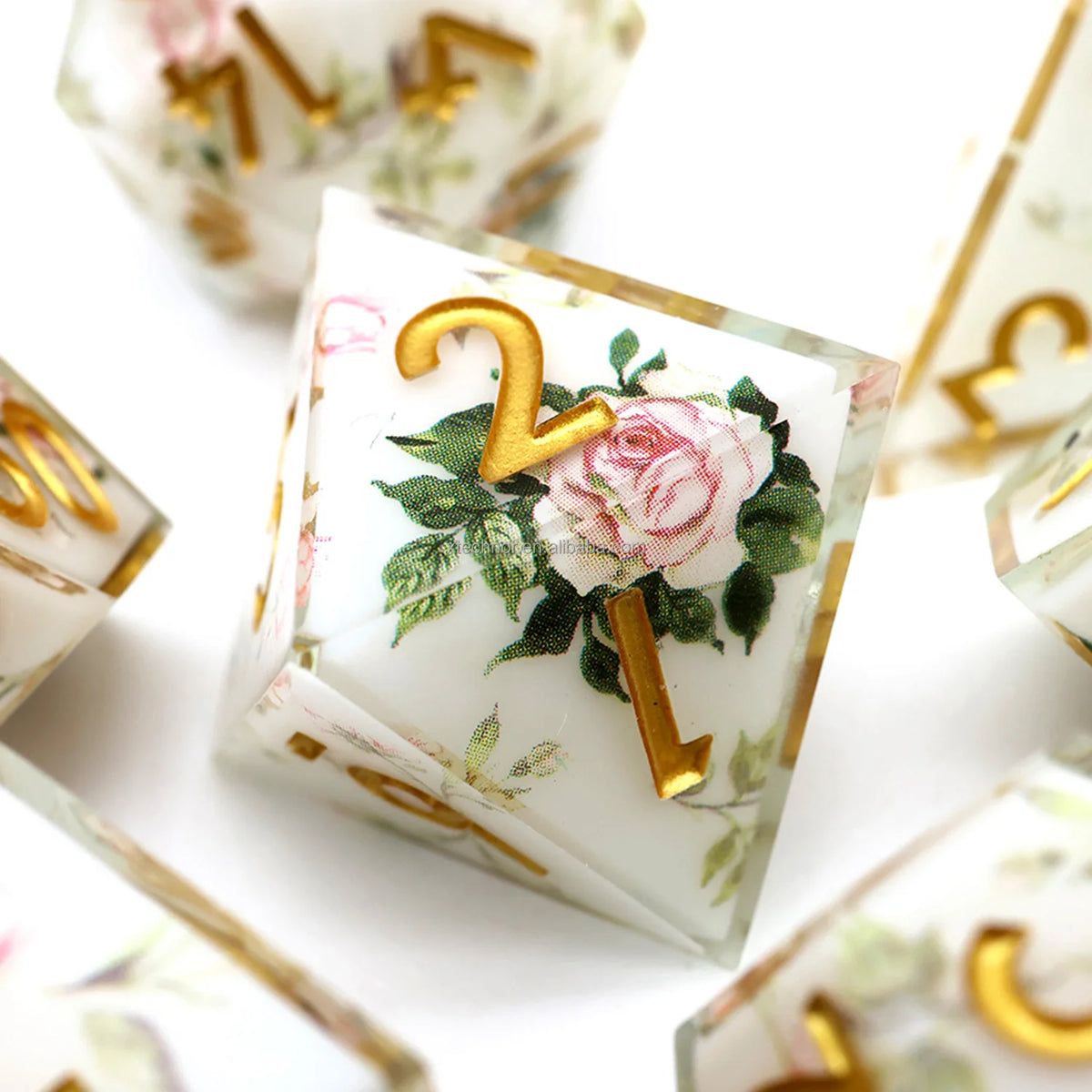 Sharp Edge Resin Dice Set - Assorted Designs – 21 Colours to Choose From