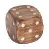 Mango Wood Dice Box Tabletop Game For Living Room And Coffee Table Display Home Decor Family Game With Brass Accents