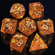 Mini Planet Custom Polyhedral Wholesale Resin D6 D20 Carved  Handmade Dungeons and Dragons Accessories RPG Table Games Dice Set