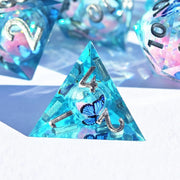 Mini Planet Handmade Resin D&D Dice Set Custom Carved Polyhedral Dice with Floral Theme and Dragons & Dungeons Style-Wholesale