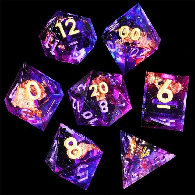 Resin Dice Set - Amethyst – Table-Ready Dice for Every Roll