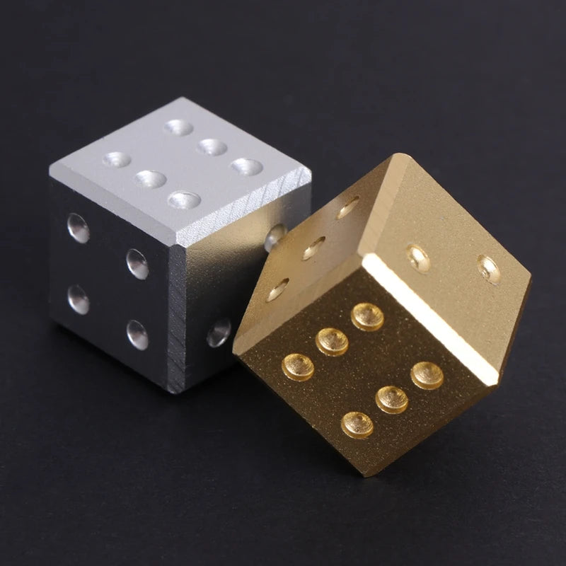 Gold Mini Metal RPG Dice Set - Design 2