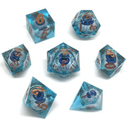 Santa's Liquid Core Sharp Edge Resin Dice Set RPG Dungeons & Dragons Board Game Board Game Accessories