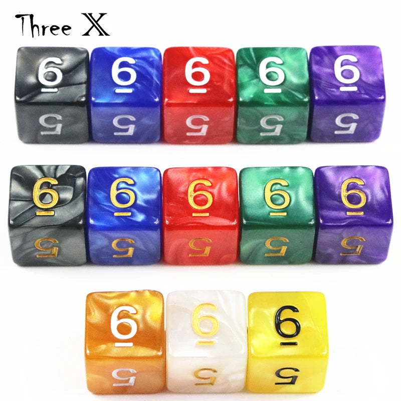 Resin D6 Dice Set - 10 Piece - Design 6
