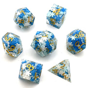New Design Polyhedral Skull Resin Dice 7 Pieces sharp Edge Dice Manufacturers Direct Sales