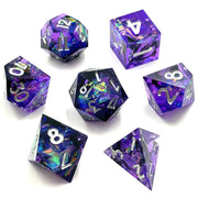 New Design Polyhedral Skull Resin Dice 7 Pieces sharp Edge Dice Manufacturers Direct Sales