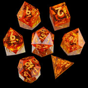 MINI PLANET 7pcs DND Dice Set for TRPG Board Game Wholesale Custom Resin Dice Handmade Polyhedral Dice with Sharp Edges D4-D20