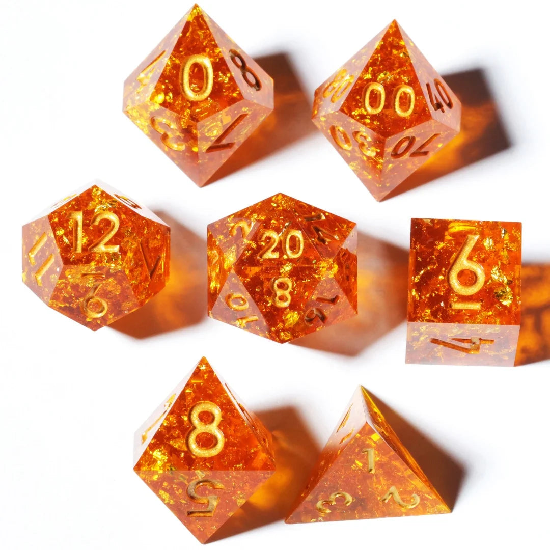 Resin Dice Set - Scorching Soul – 4 Colours to Choose From