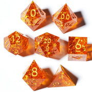 Mini Planet Custom Polyhedral Wholesale Resin D6 D20 Carved  Handmade Dungeons and Dragons Accessories RPG Table Games Dice Set