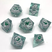 Santa's Liquid Core Sharp Edge Resin Dice Set RPG Dungeons & Dragons Board Game Board Game Accessories