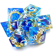 Handmade Polyhedral Sharp Edge Dice for Role Playing Table Game Board Games Resin DND Dice Set Gift RPG Dice-L8