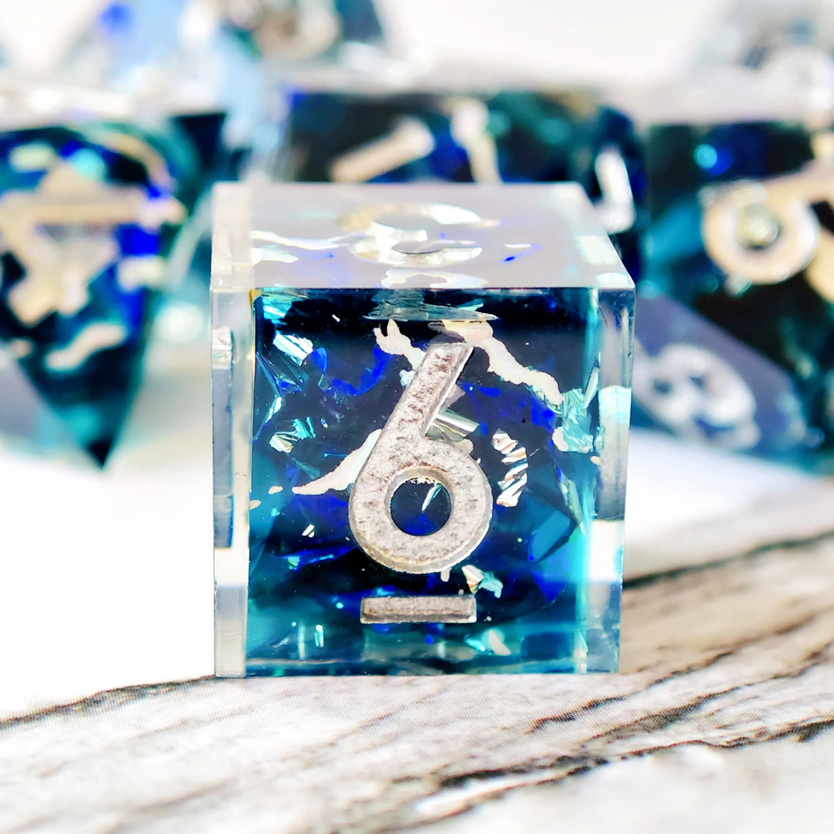 Lightning Resin Dice Set – 2 Colours to Choose From