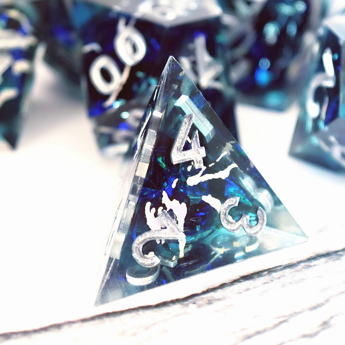 Lightning Resin Dice Set – 2 Colours to Choose From