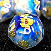 Handmade Polyhedral Sharp Edge Dice for Role Playing Table Game Board Games Resin DND Dice Set Gift RPG Dice-L8