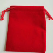 25-1000Pcs/Lot Red Drawstrings Velvet Gift Bags Jewellery Pouches Wedding Christmas Gift Bags Jewelry Packaging Bags