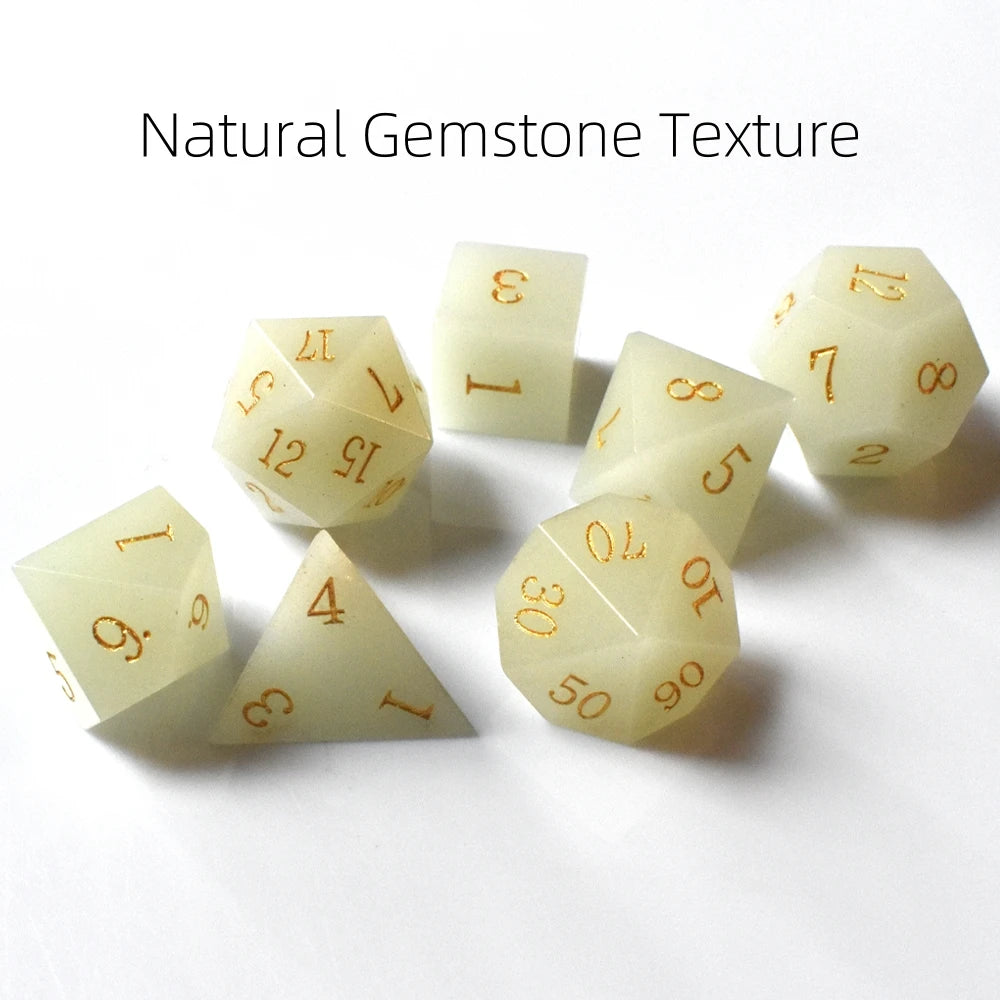 Glow-in-the-Dark Gemstone Dice Set – Table-Ready Dice for Every Roll