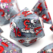 Handmade Polyhedral Sharp Edge Dice for Role Playing Table Game Board Games Resin DND Dice Set Gift RPG Dice-L8