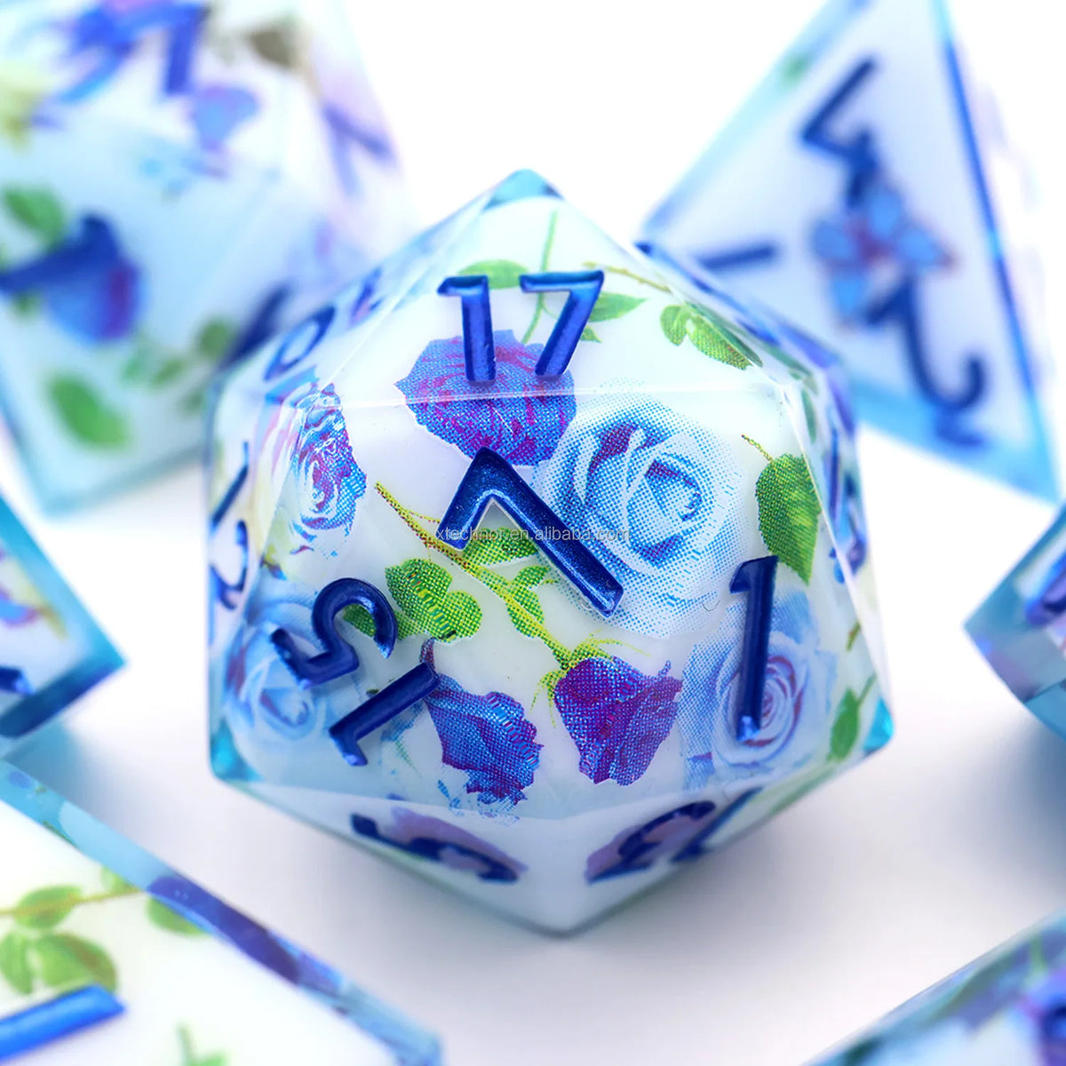 Sharp Edge Resin Dice Set - Assorted Designs – 21 Colours to Choose From