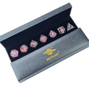 MINI PLANET Custom Wholesale RPG Desktop Game DND Dice Set Handmade Resin Polyhedral Liquid Core Dice Sharp Edges LoveHeart Dice