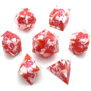 New Design Polyhedral Skull Resin Dice 7 Pieces sharp Edge Dice Manufacturers Direct Sales