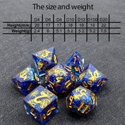 Handmade Polyhedral Sharp Edge Dice for Role Playing Table Game Board Games Resin DND Dice Set Gift RPG Dice-L8
