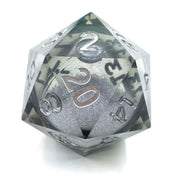 Custom 55MM High Quality D20 Dice and RPG Liquid Core Resin Dice Sharp Quicksand Dice