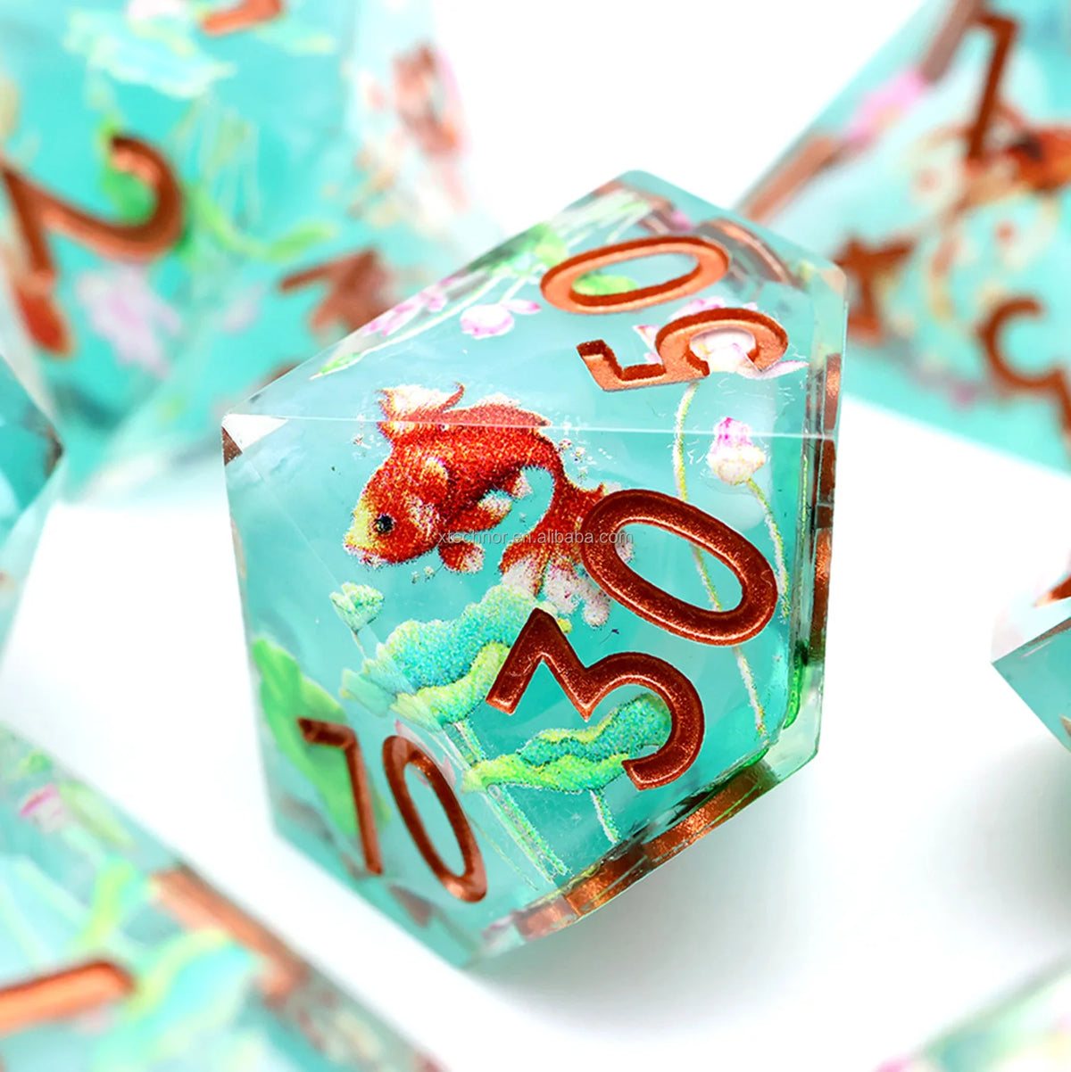 Sharp Edge Resin Dice Set - Assorted Designs – 21 Colours to Choose From