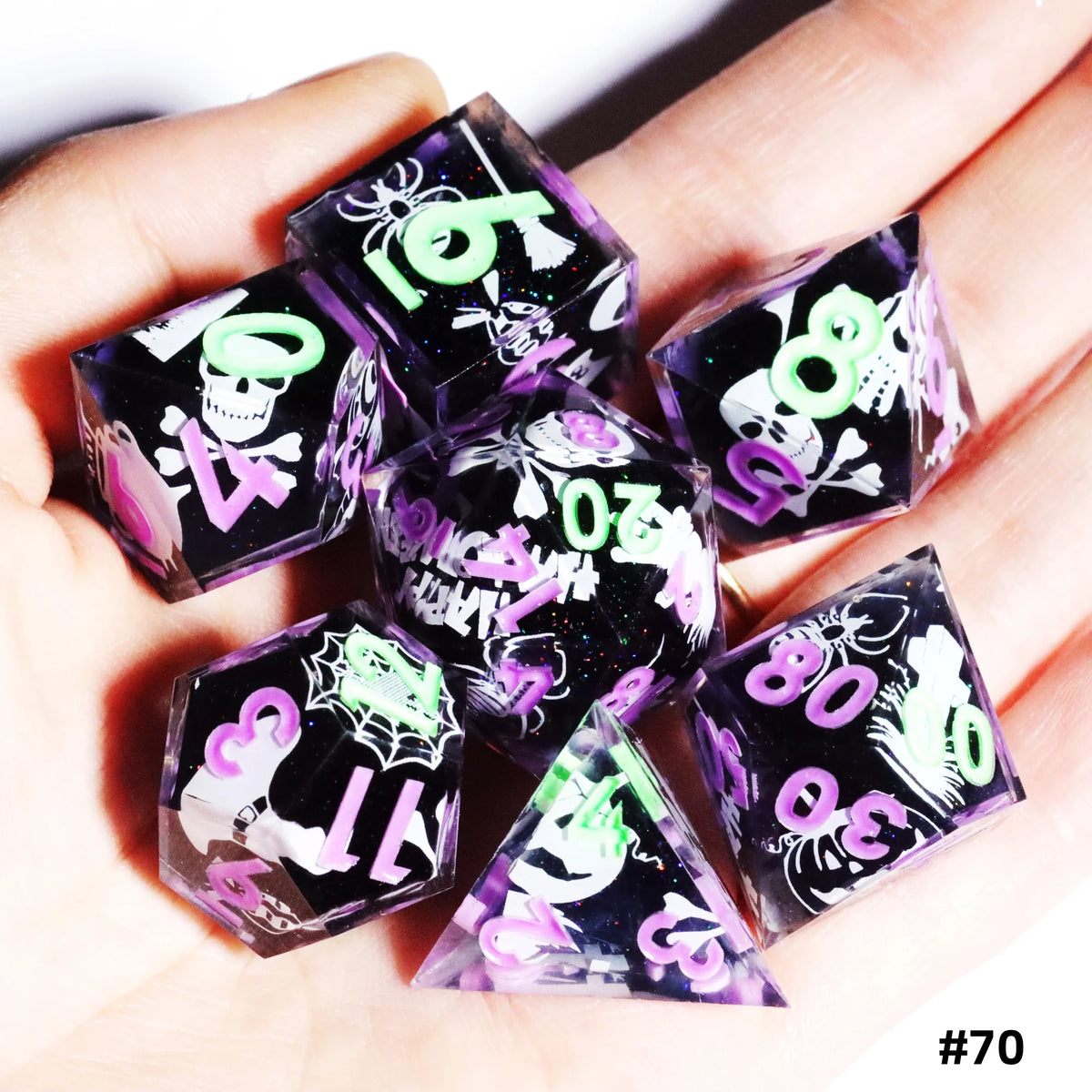 Sakura Bloom Resin Dice Set – 23 Colours to Choose From