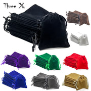 Set of 10 4.0" x 3.15" Durable Velvet Carry Bag Pouches w/Drawstring for Dice Jewelry Gift Packaging