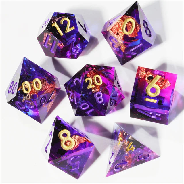 Resin Dice Set - Amethyst – Table-Ready Dice for Every Roll