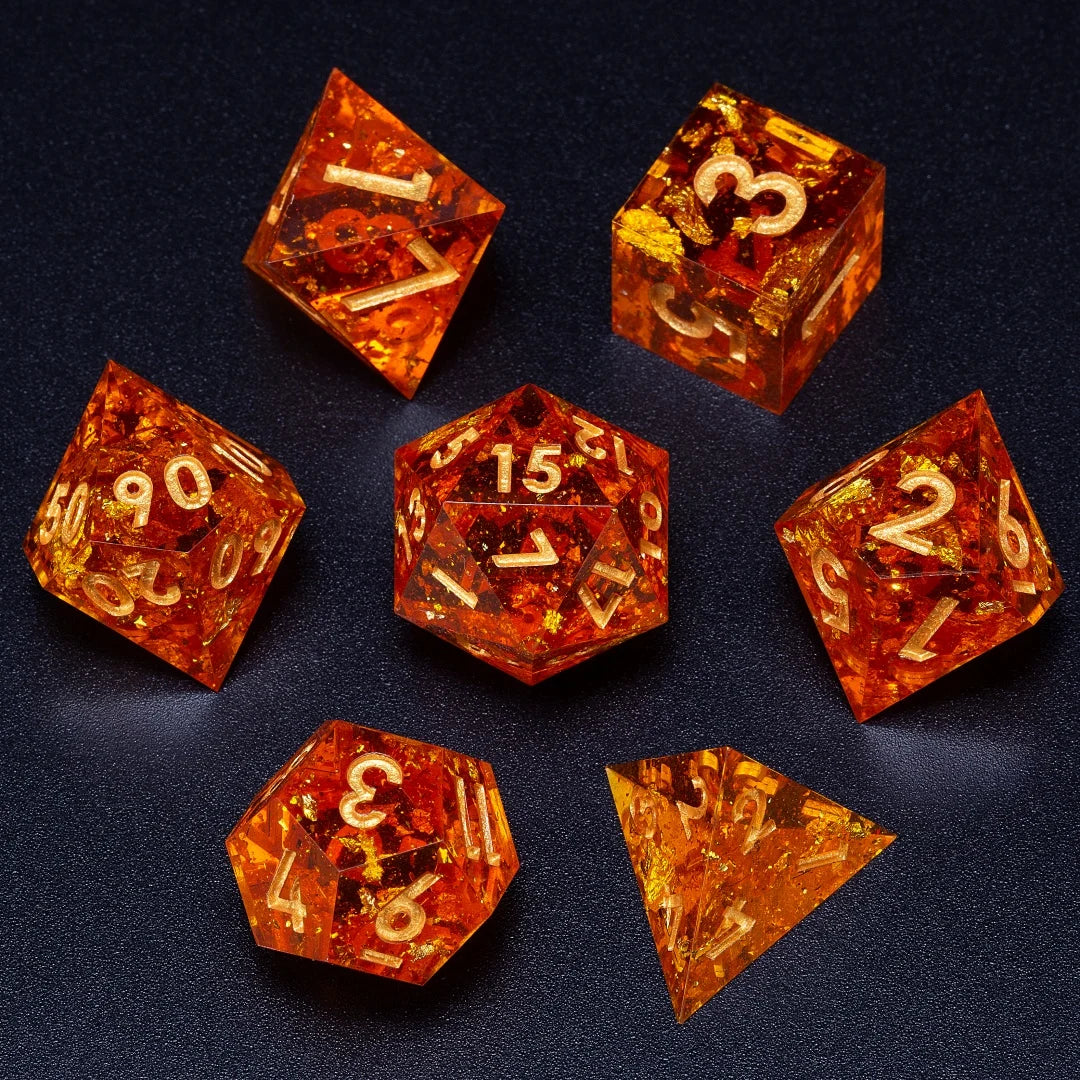 Resin Dice Set - Scorching Soul – 4 Colours to Choose From