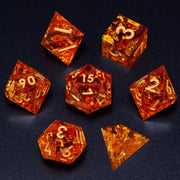 Mini Planet Custom Polyhedral Wholesale Resin D6 D20 Carved  Handmade Dungeons and Dragons Accessories RPG Table Games Dice Set