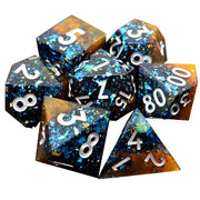Board Games Polyhedral Edge Acrylic & Resin DND Dice Set with Square and 9-Piece for Role Playing Table Game Gift Rpg Dice-n15