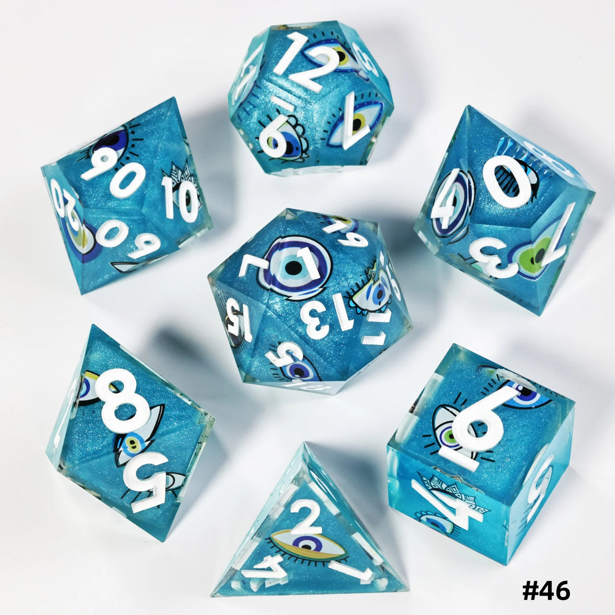Sakura Bloom Resin Dice Set – 23 Colours to Choose From