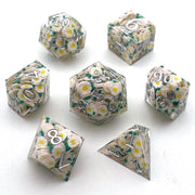 New Design Polyhedral Skull Resin Dice 7 Pieces sharp Edge Dice Manufacturers Direct Sales