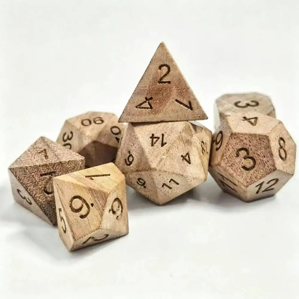 Wooden Dice Set – 12 Colours to Choose From