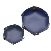 1pc Leather Dice Storage Tray Desktop Organizer For Key Jewelry Cosmetic Storage Box Folding Organizer Home Decor