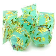 Handmade DND Gift For Board Games Polyhedral Resin DND Dice Set Role Playing Table Game RPG Dice Sharp Edge Dice-Layer13