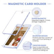 30 Pieces of 35Pt Clear Magnetic Card Storage Boxes Acrylic Uv-Resistant Card Holders with Magnetic Closure Ideal for Collectors