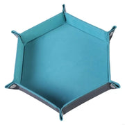 Portable Dices Rolling Tray Folding Hexagon Dices Holder Dices Storage Box