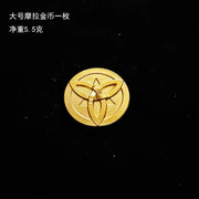 10Pcs/Set Game Impact Mora Open Treasure Chest Game Metal Coin Strengthen Equipment Rock God Morax Cosplay Props Accessories