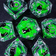 Dice DND Set, Resin Sharp Edge Polyhedral Liquid Dice, Gifts for DND Lovers - Handmade D&D Dice for Dungeon and Dragon Board Gam