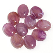 20pcs Flat Oval Acrylic Beads Double Color Imitation Jade Stone Loose Beads For Jewelry Making Bracelet Necklace DIY Accessories