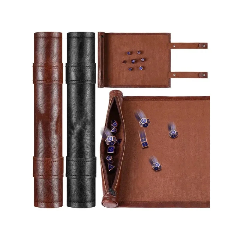 Fold-Flat PU Dice Tray & Storage