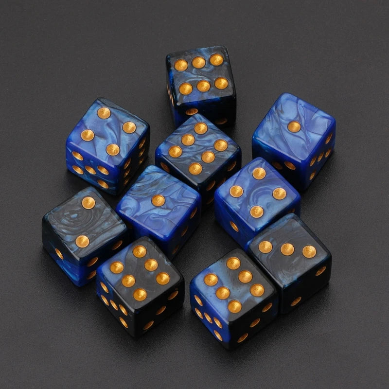 Multicolour Acrylic Polyhedral RPG Dice Set - 10 Piece