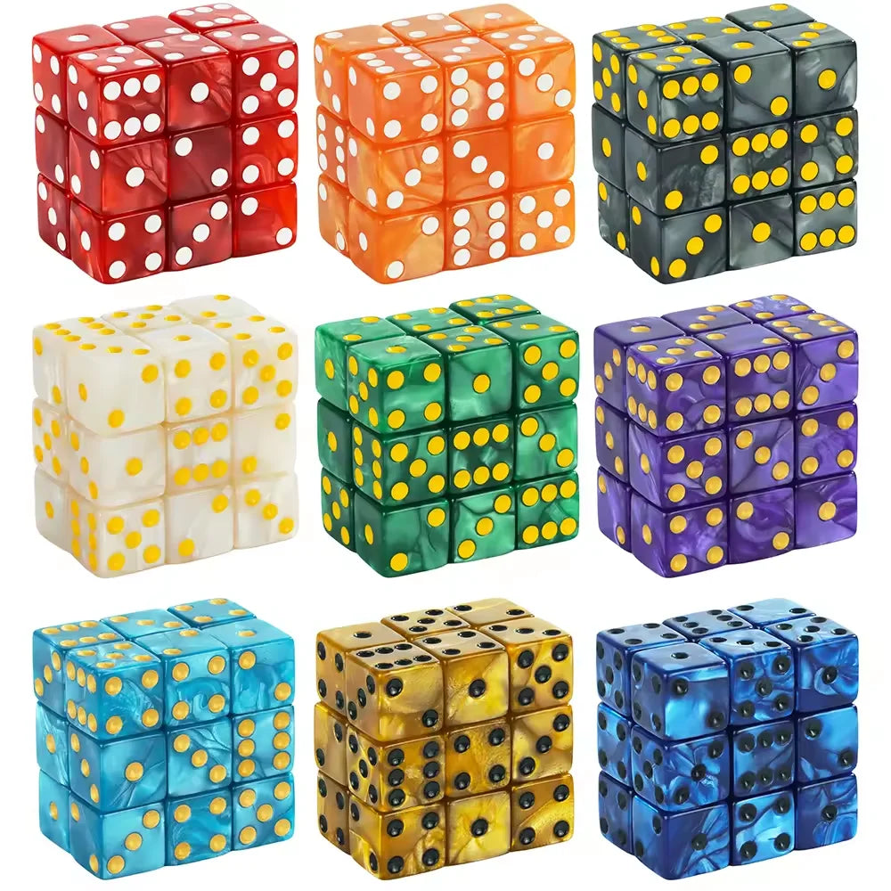 Mineral-Style D6 Dice Set - 10 Piece