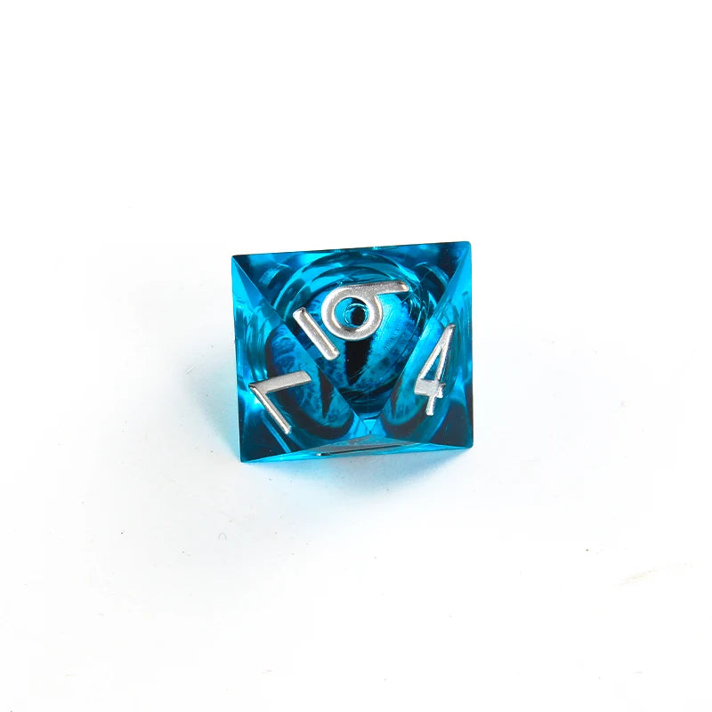 Sharp-Edge Liquid Core Dice Set – 3 Colours to Choose From