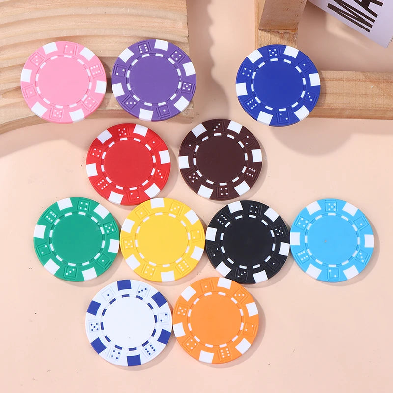 Casino-Style Metal Poker Coins - 10 Piece Set – 11 Colours to Choose From