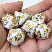 Handmade DND Gift For Board Games Polyhedral Resin DND Dice Set Role Playing Table Game RPG Dice Sharp Edge Dice-Layer13