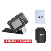 Leather Trading Card Storage Box 5 Rows Magnetic Closure Game Cards Box With Viewing Windows Card and Note Storage Supplies